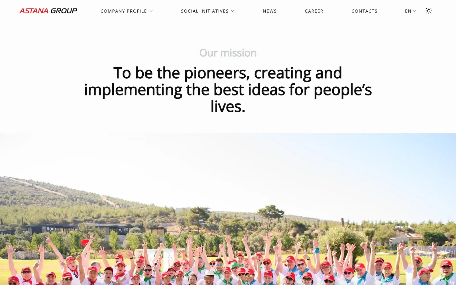 Astana Group mission page